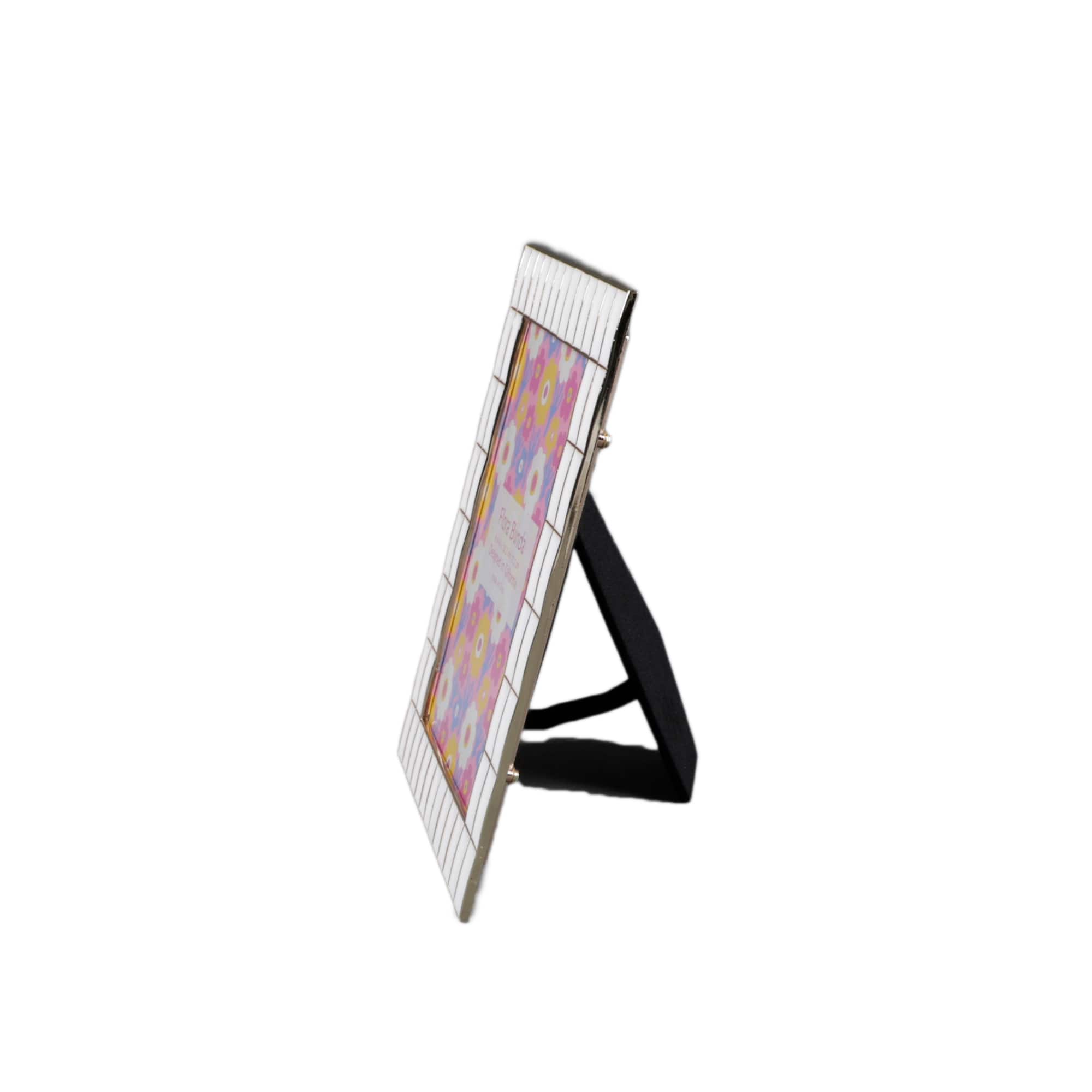 Flora Bunda 4" x 6" Double Brick Wall Zinc Alloy Picture Frame